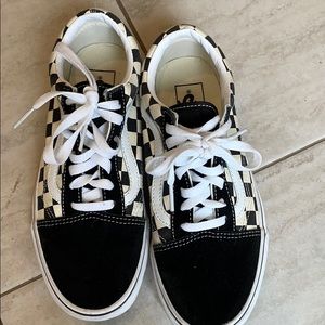 Black and white checkered vans